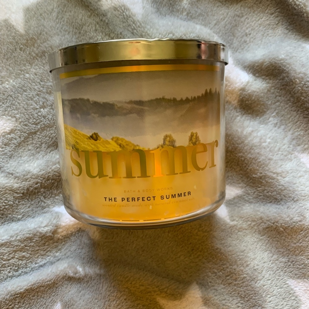 Body & body works Summer, three wick candle